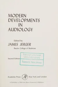 Modern developments in audiology