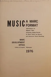 Music, a MARC format