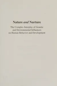 Nature and nurture