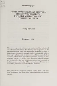 North Korea's nuclear question