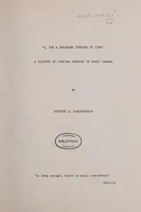 "O, for a thousand tongues to sing"