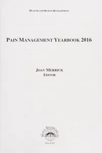 Pain Management Yearbook 2016
