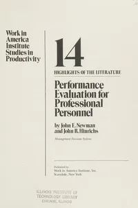 Performance evaluation for professional personnel