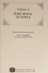 Port-Royal to Bayle