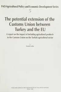 Potential Extension of the Customs Union Between Turkey and the Eu