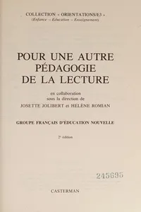 Cover of Pour une autre pédagogie de la lecture ..