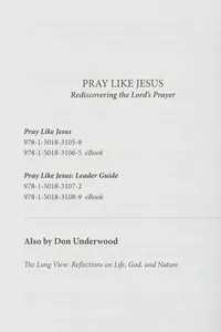 Pray Like Jesus