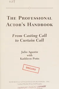Professional Actor's Handbook