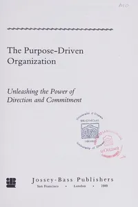 The purpose-driven organization