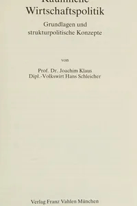 Räumliche Wirtschaftspolitik