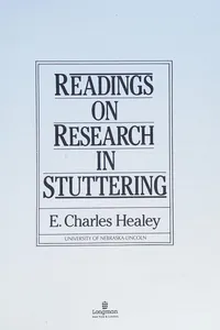 Readings on research in stuttering