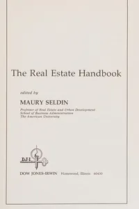 Cover of The Real estate handbook