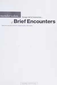 Remember When : Songs full of memories of Brief Encounters