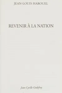 Revenir à la nation