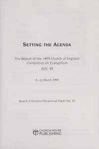Cover of Setting the agenda