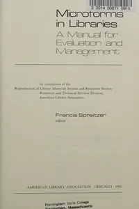 Microforms in libraries