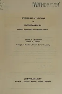 Spreadsheet applications in financial analysis