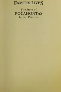 The Story of Pocahontas, Indian Princess