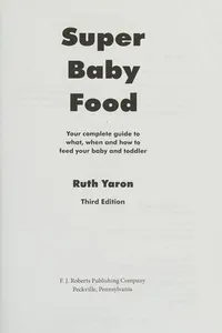 Cover of Super baby food