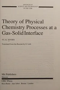 Theory of physical chemistry processes at a gas-solid interface