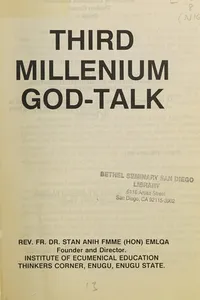 Cover of Third millenium God-talk