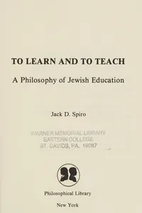 To learn and to teach