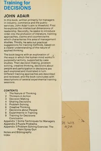 Training for Decisions