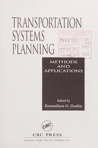 Transportation systems planning