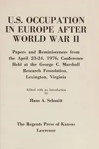 U.S. occupation in Europe after World War II