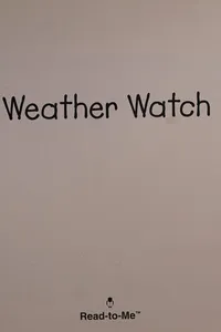 Cover of Weather watch