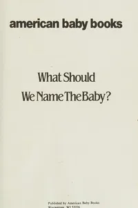 What should we name the baby?
