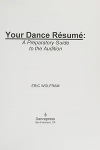 Your dance résumé