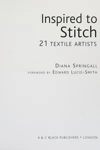 Inspired to stitch