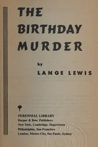 The birthday murder