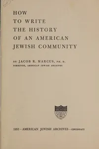 How to write the history of an American Jewish community