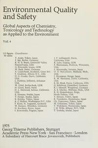 Environmental Quality and Safety