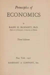 Capa de Principles of economics