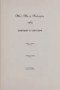 Who's who in Washington 1963