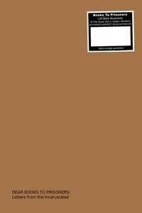 Capa de Dear books to prisoners