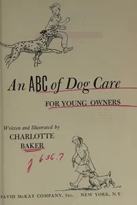 An ABC of dog care for young owners