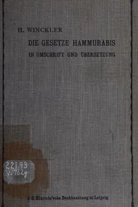 Die Gesetze Hammurabis in Umschrift und Übersetzung