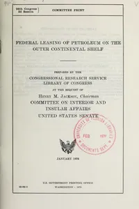 Federal leasing of petroleum on the outer Continental Shelf
