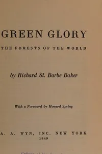 Cover of Green Glory by Richard St. Barbe Baker