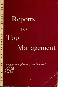 Reports to top management for effective planning and control