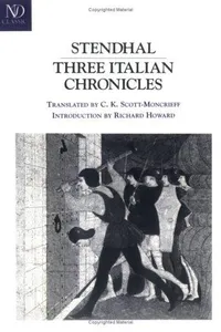 Capa de Three Italian chronicles por Stendhal