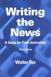 Capa de Writing the News por Walter Fox