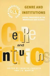 Cover of Genre and institutions