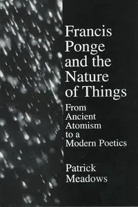 Francis Ponge and the nature of things