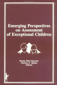 Cover of Emerging perspectives on assessment of exceptional children
