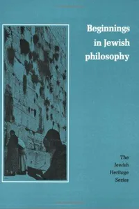 Beginnings in Jewish philosophy